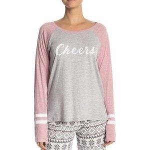PJ SALVAGE  “Cheers!” Raglan Sleeve Pajama Top